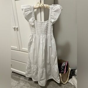 White Ruffled Kids Dress